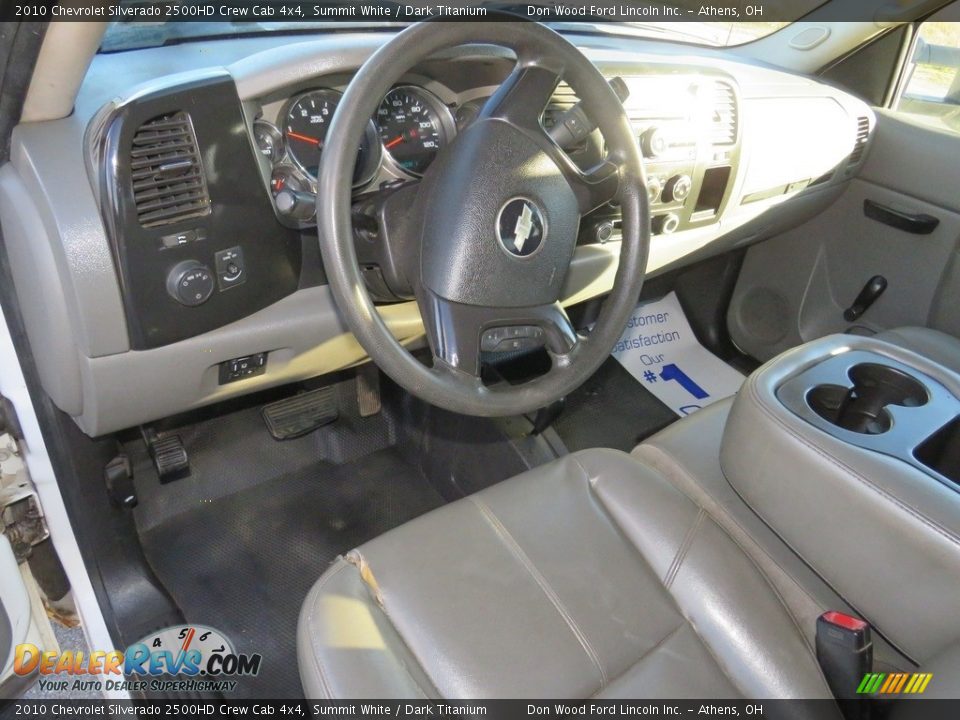 2010 Chevrolet Silverado 2500HD Crew Cab 4x4 Summit White / Dark Titanium Photo #15