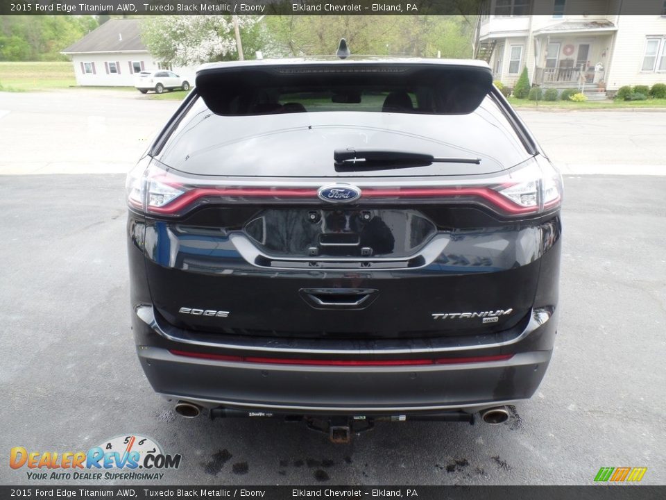 2015 Ford Edge Titanium AWD Tuxedo Black Metallic / Ebony Photo #7