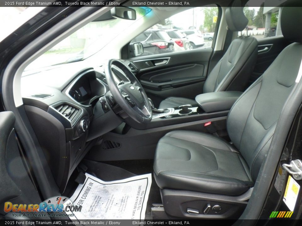Front Seat of 2015 Ford Edge Titanium AWD Photo #17