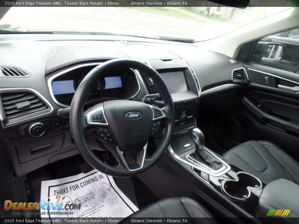 Front Seat of 2015 Ford Edge Titanium AWD Photo #18