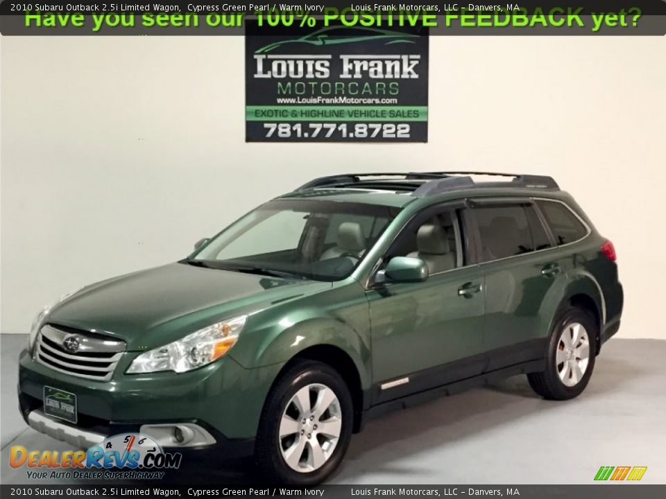 2010 Subaru Outback 2.5i Limited Wagon Cypress Green Pearl / Warm Ivory Photo #18