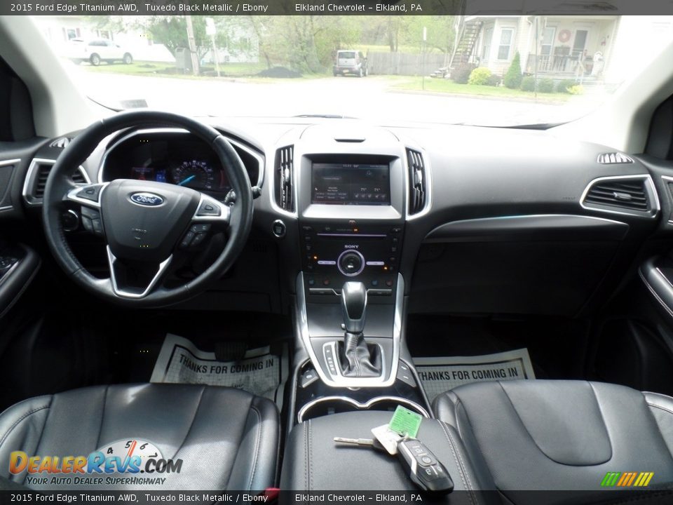 Ebony Interior - 2015 Ford Edge Titanium AWD Photo #36