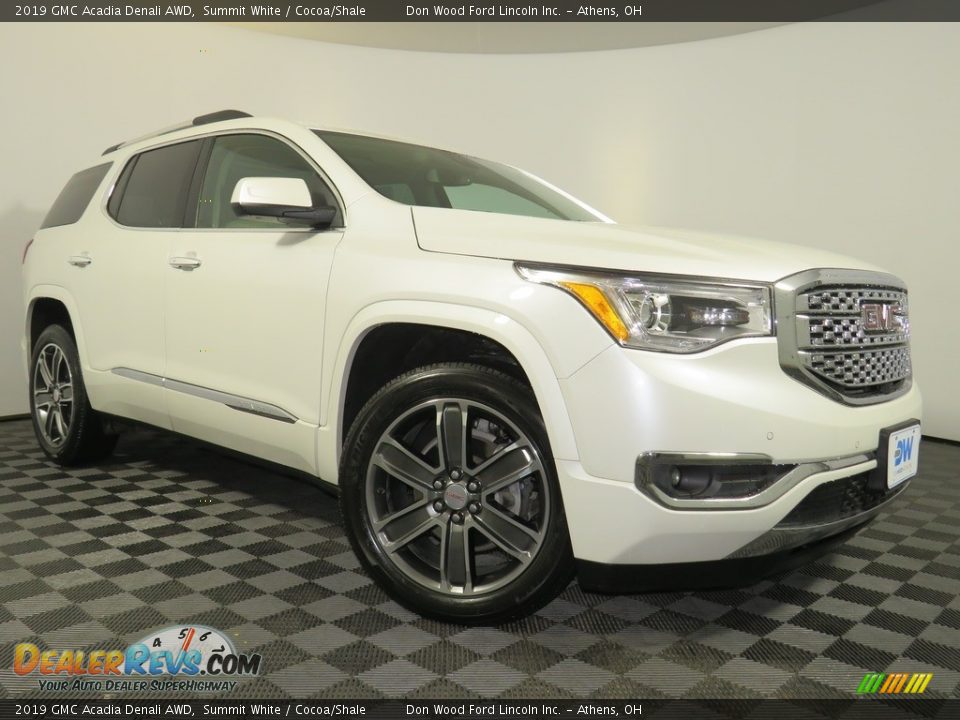 2019 GMC Acadia Denali AWD Summit White / Cocoa/Shale Photo #1