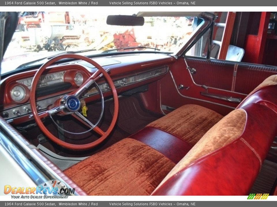 Red Interior - 1964 Ford Galaxie 500 Sedan Photo #8
