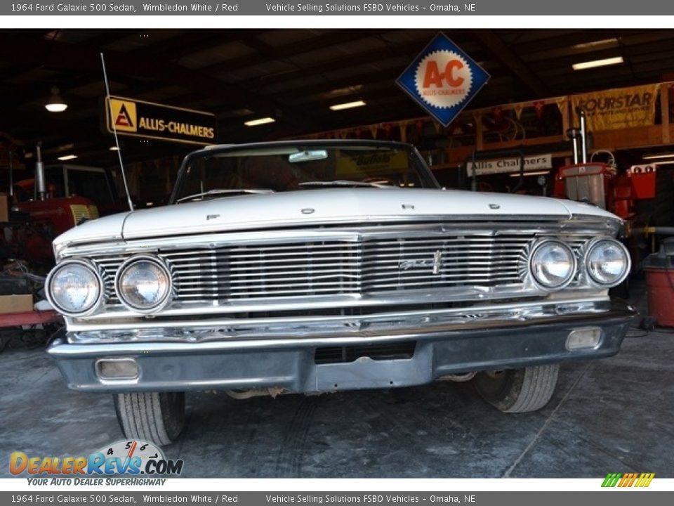 1964 Ford Galaxie 500 Sedan Wimbledon White / Red Photo #13