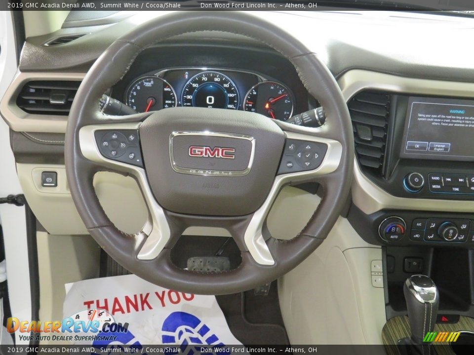 2019 GMC Acadia Denali AWD Summit White / Cocoa/Shale Photo #31