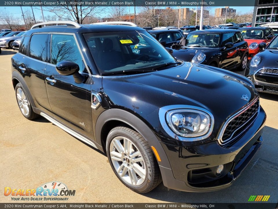 2020 Mini Countryman Cooper S All4 Midnight Black Metallic / Carbon Black Photo #1