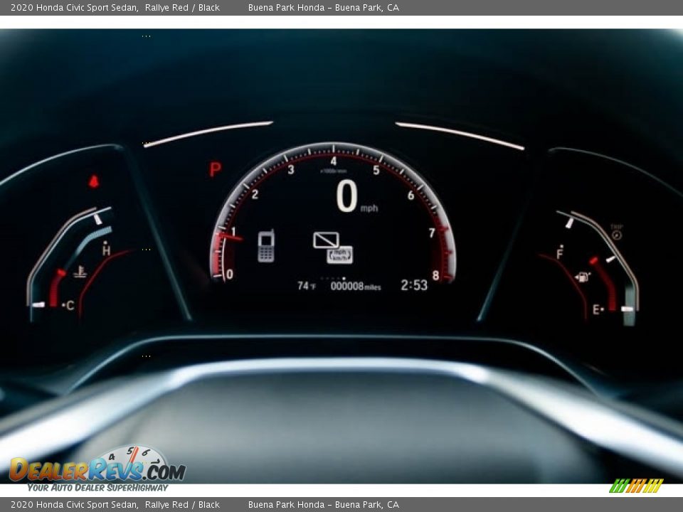 2020 Honda Civic Sport Sedan Rallye Red / Black Photo #19