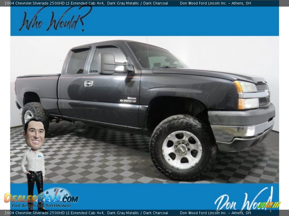 2004 Chevrolet Silverado 2500HD LS Extended Cab 4x4 Dark Gray Metallic / Dark Charcoal Photo #1