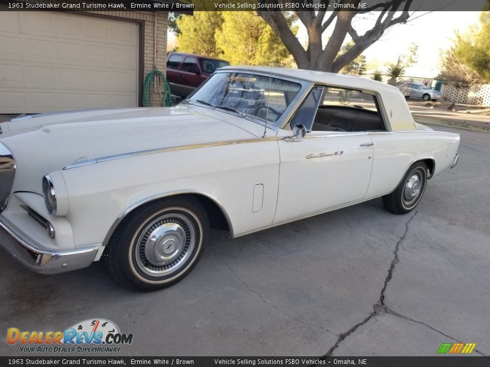 Ermine White 1963 Studebaker Grand Turismo Hawk  Photo #2