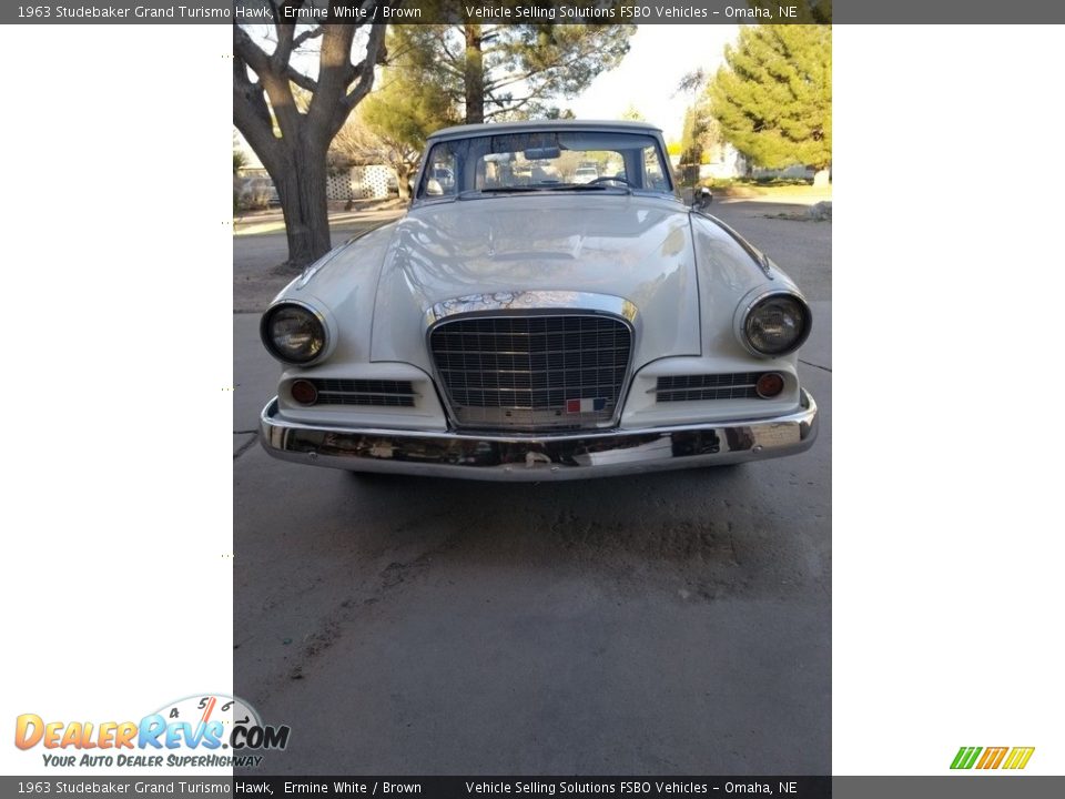 1963 Studebaker Grand Turismo Hawk Ermine White / Brown Photo #7