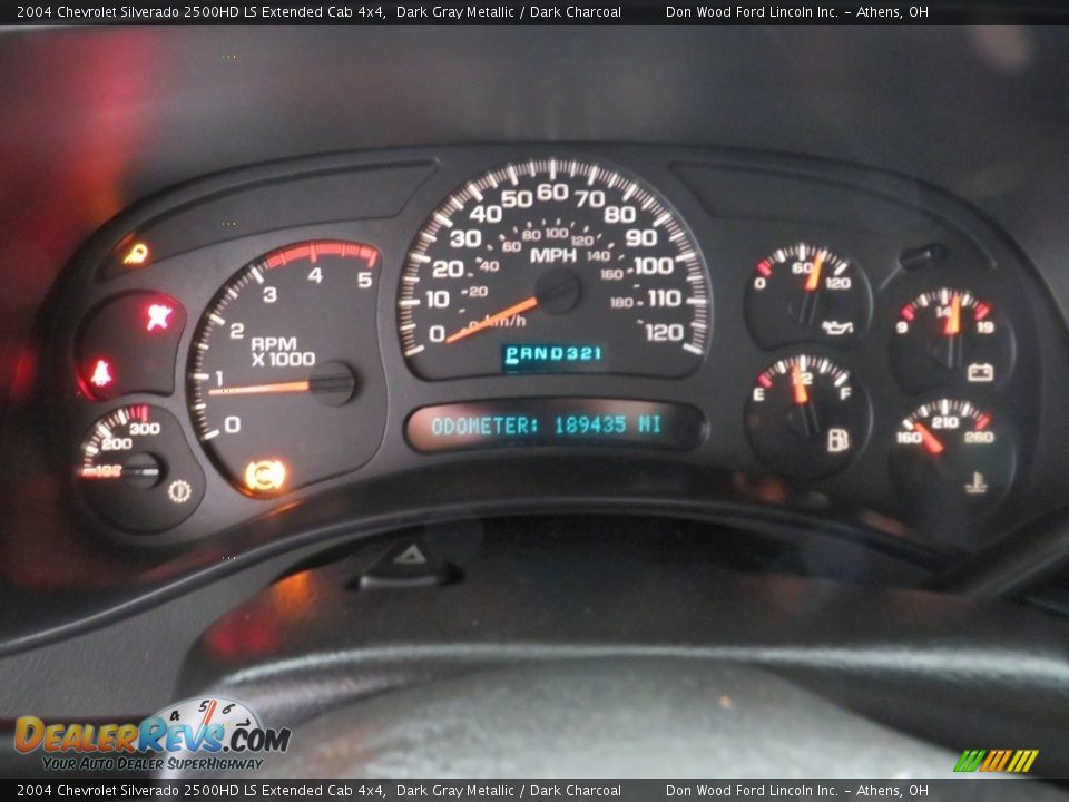 2004 Chevrolet Silverado 2500HD LS Extended Cab 4x4 Dark Gray Metallic / Dark Charcoal Photo #23