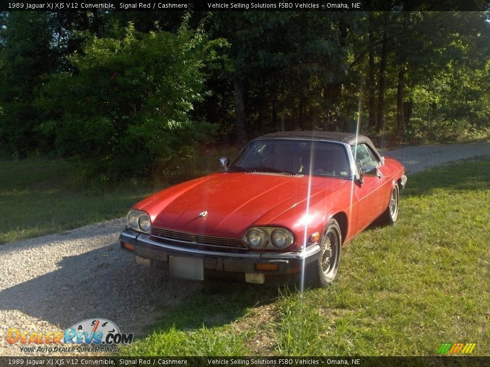 1989 Jaguar XJ XJS V12 Convertible Signal Red / Cashmere Photo #1