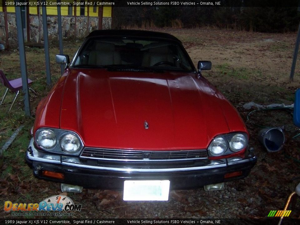 1989 Jaguar XJ XJS V12 Convertible Signal Red / Cashmere Photo #5