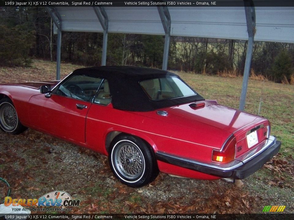 1989 Jaguar XJ XJS V12 Convertible Signal Red / Cashmere Photo #6