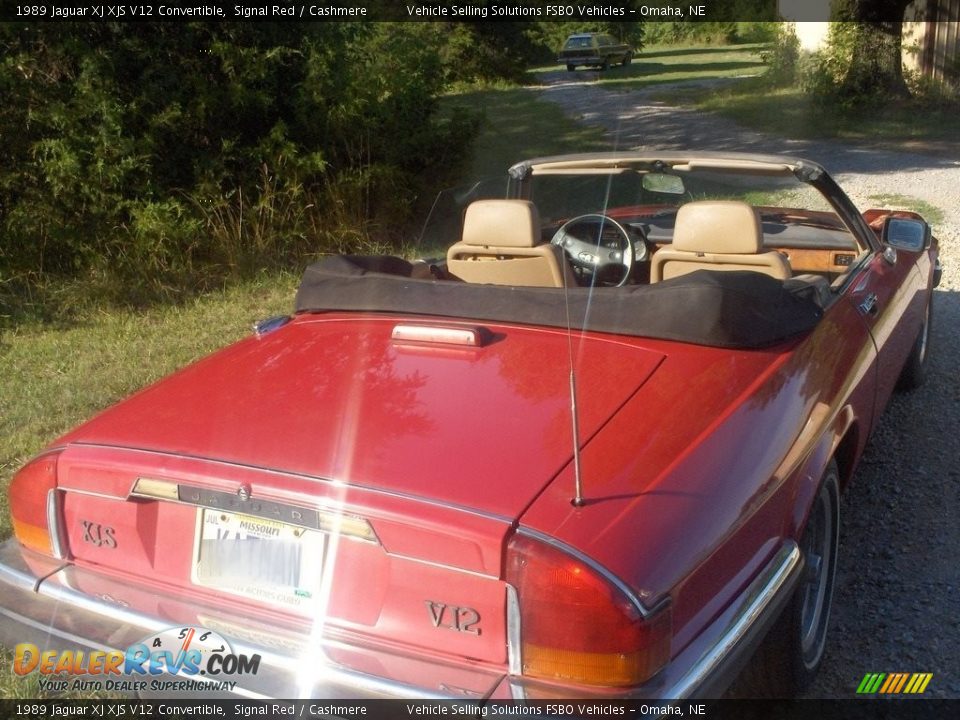 1989 Jaguar XJ XJS V12 Convertible Signal Red / Cashmere Photo #7