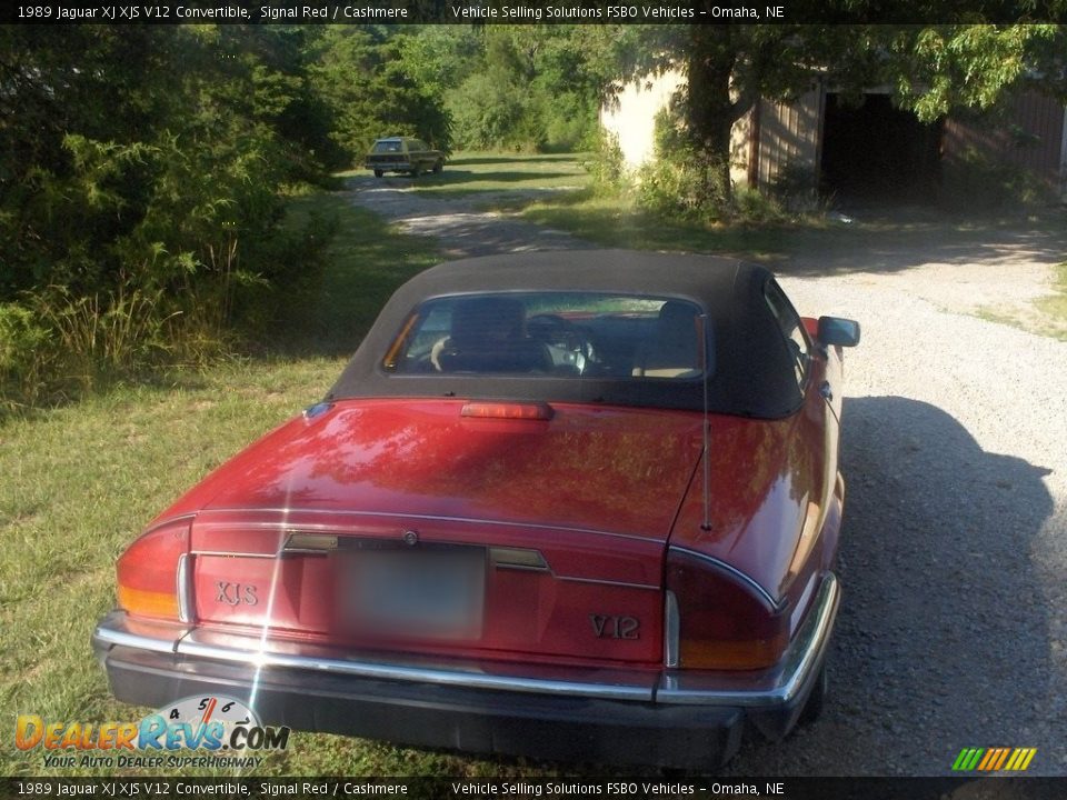 1989 Jaguar XJ XJS V12 Convertible Signal Red / Cashmere Photo #8