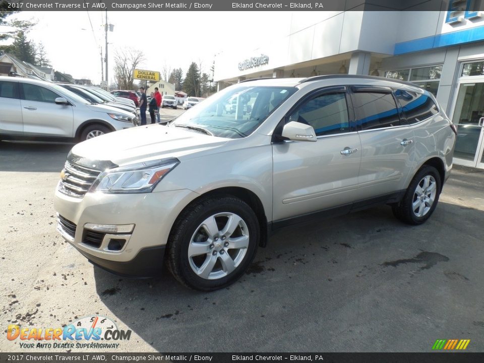 2017 Chevrolet Traverse LT AWD Champagne Silver Metallic / Ebony Photo #1