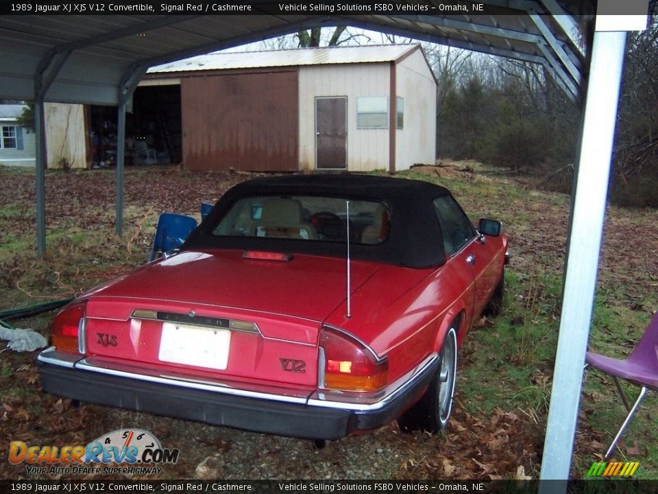 1989 Jaguar XJ XJS V12 Convertible Signal Red / Cashmere Photo #9