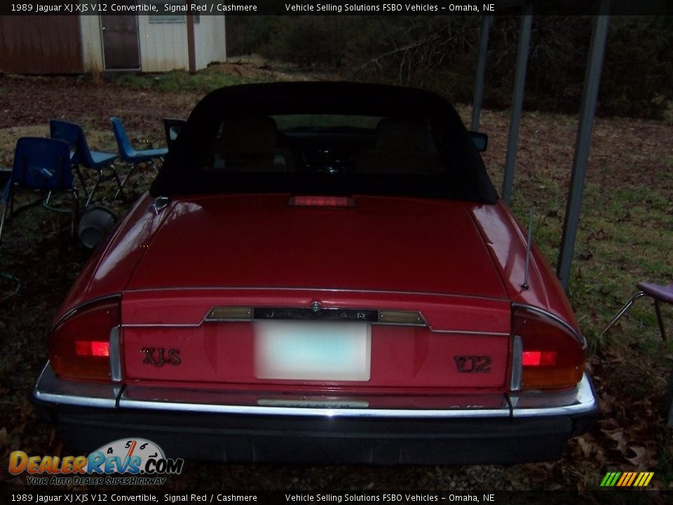 1989 Jaguar XJ XJS V12 Convertible Signal Red / Cashmere Photo #10