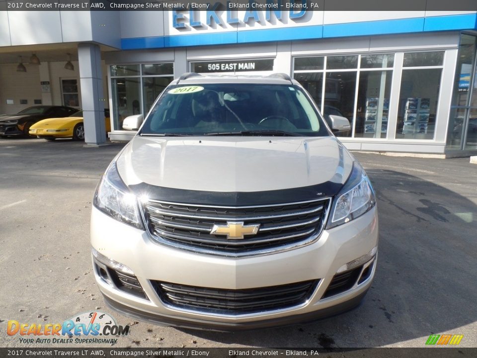 2017 Chevrolet Traverse LT AWD Champagne Silver Metallic / Ebony Photo #3