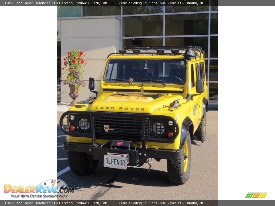 1984 Land Rover Defender 110 Hardtop Yellow / Black/Tan Photo #10