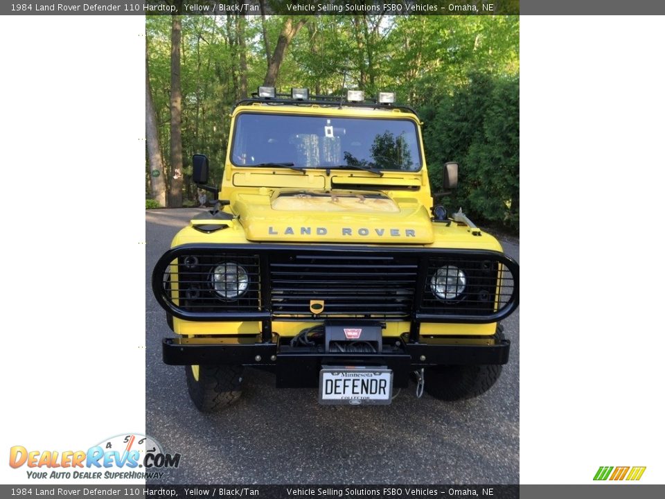 1984 Land Rover Defender 110 Hardtop Yellow / Black/Tan Photo #11