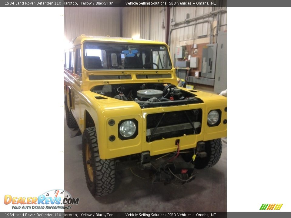 1984 Land Rover Defender 110 Hardtop Yellow / Black/Tan Photo #12