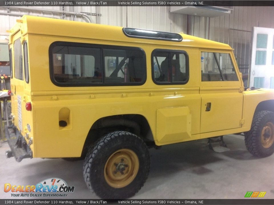 1984 Land Rover Defender 110 Hardtop Yellow / Black/Tan Photo #13