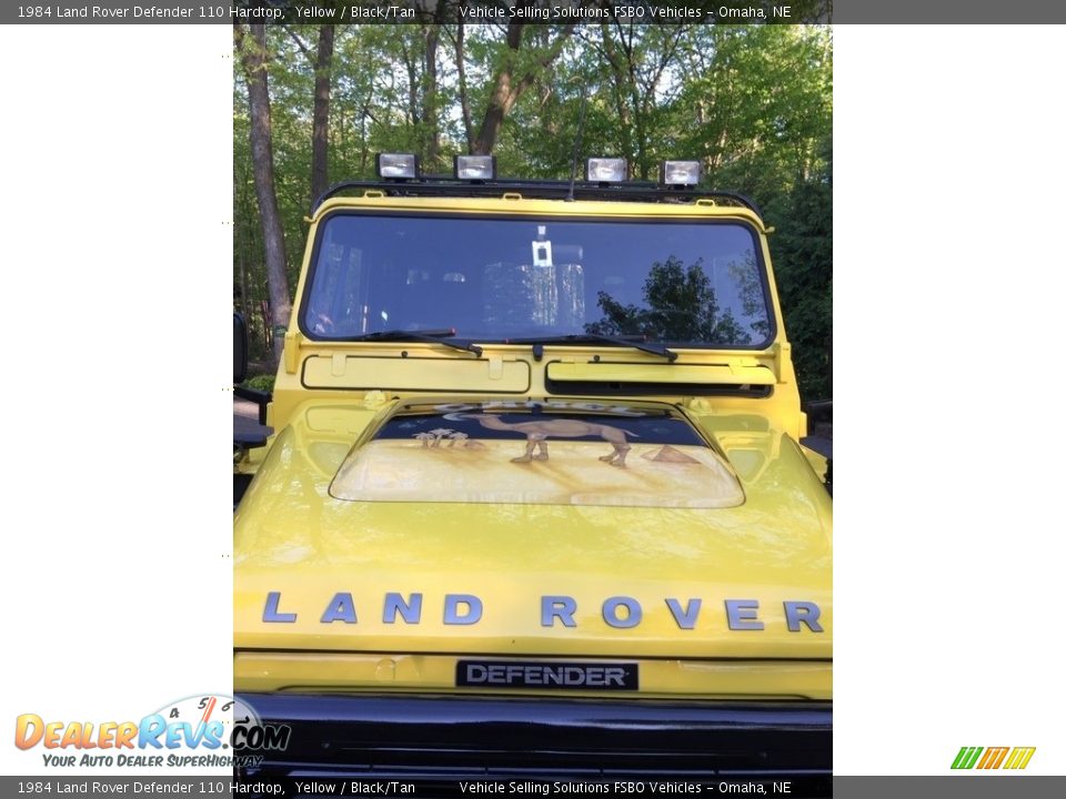 1984 Land Rover Defender 110 Hardtop Yellow / Black/Tan Photo #14