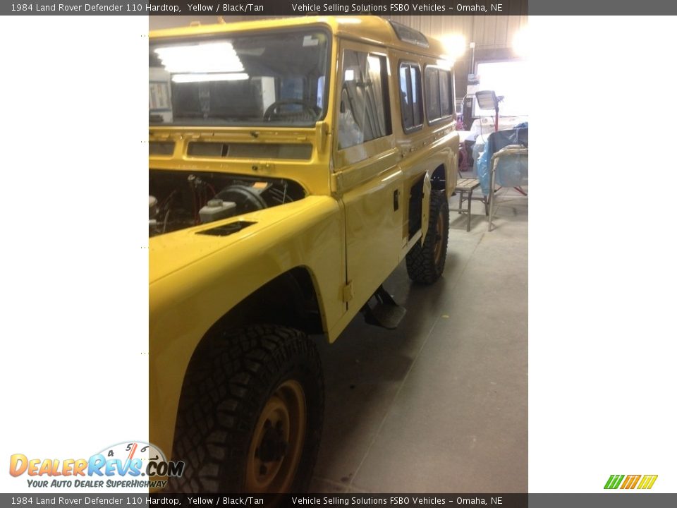 1984 Land Rover Defender 110 Hardtop Yellow / Black/Tan Photo #24