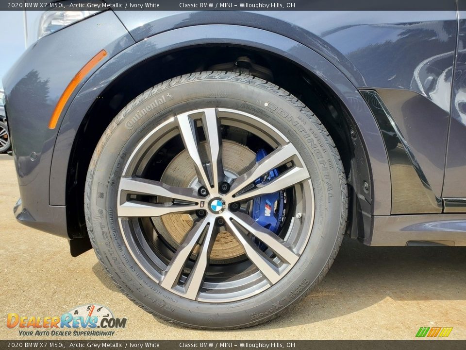 2020 BMW X7 M50i Arctic Grey Metallic / Ivory White Photo #6