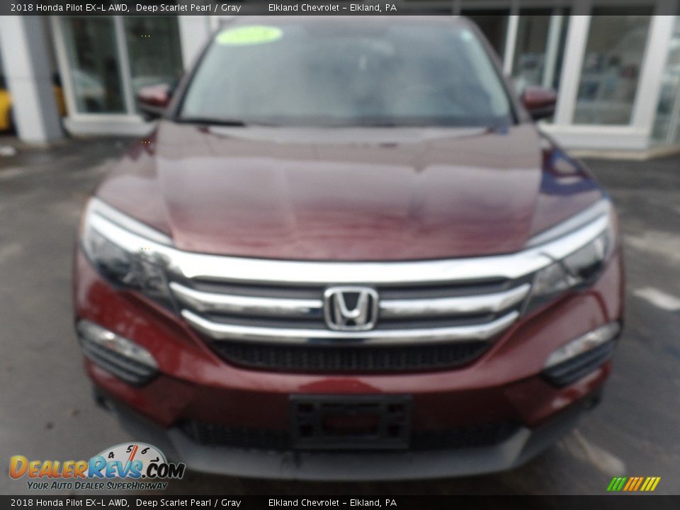 2018 Honda Pilot EX-L AWD Deep Scarlet Pearl / Gray Photo #2