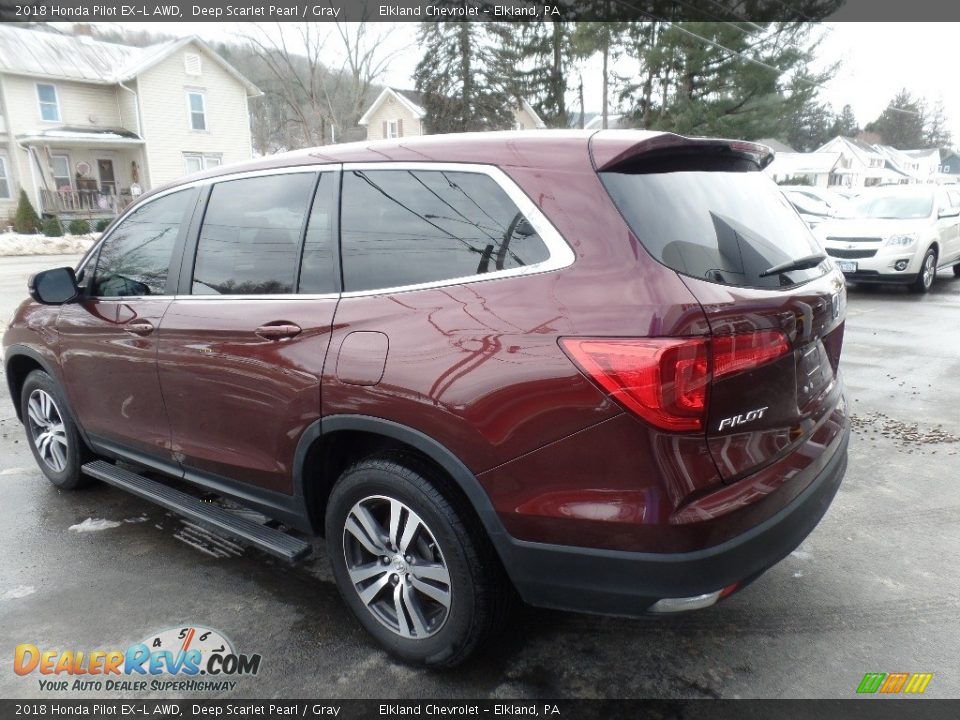 2018 Honda Pilot EX-L AWD Deep Scarlet Pearl / Gray Photo #5