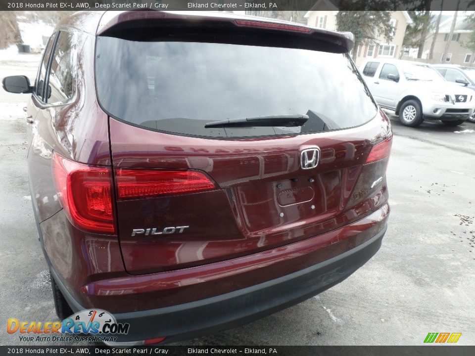 2018 Honda Pilot EX-L AWD Deep Scarlet Pearl / Gray Photo #6