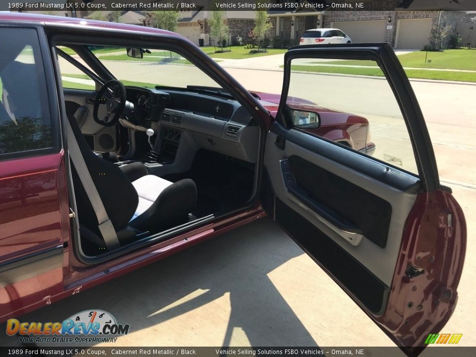 1989 Ford Mustang LX 5.0 Coupe Cabernet Red Metallic / Black Photo #8