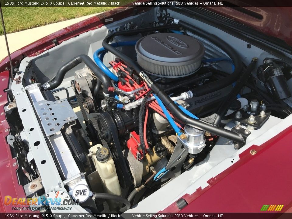 1989 Ford Mustang LX 5.0 Coupe Cabernet Red Metallic / Black Photo #19