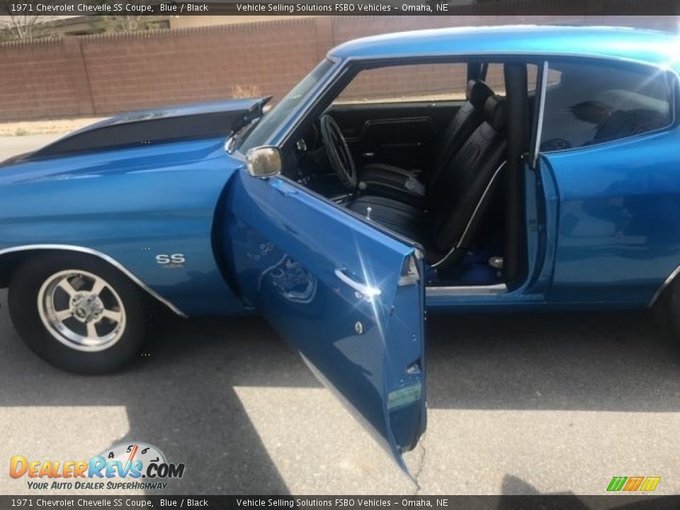 1971 Chevrolet Chevelle SS Coupe Blue / Black Photo #9