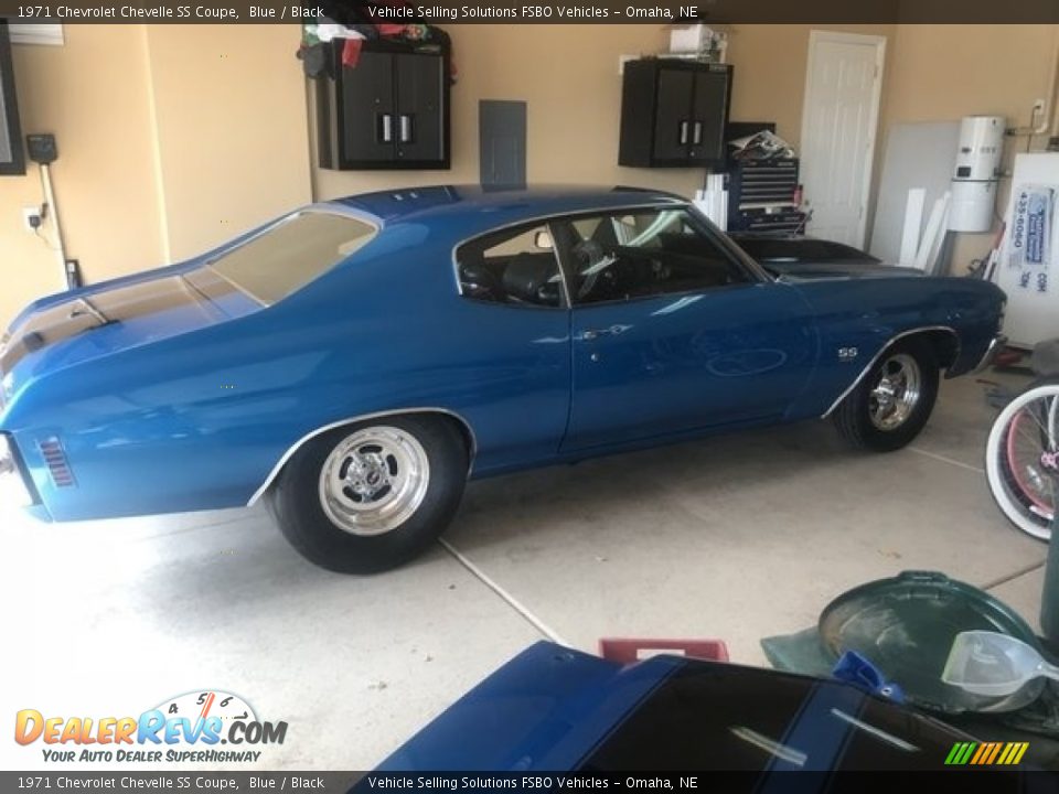 1971 Chevrolet Chevelle SS Coupe Blue / Black Photo #11