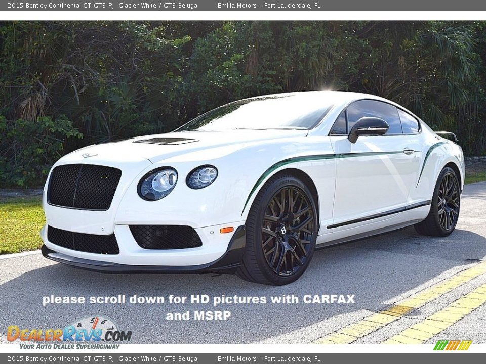 2015 Bentley Continental GT GT3 R Glacier White / GT3 Beluga Photo #12