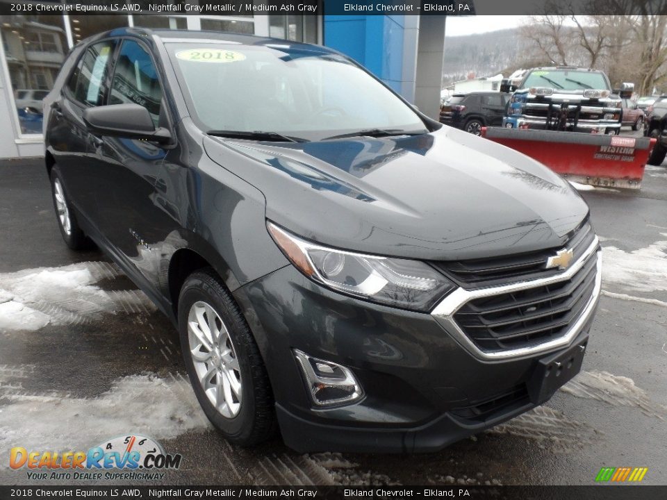2018 Chevrolet Equinox LS AWD Nightfall Gray Metallic / Medium Ash Gray Photo #1