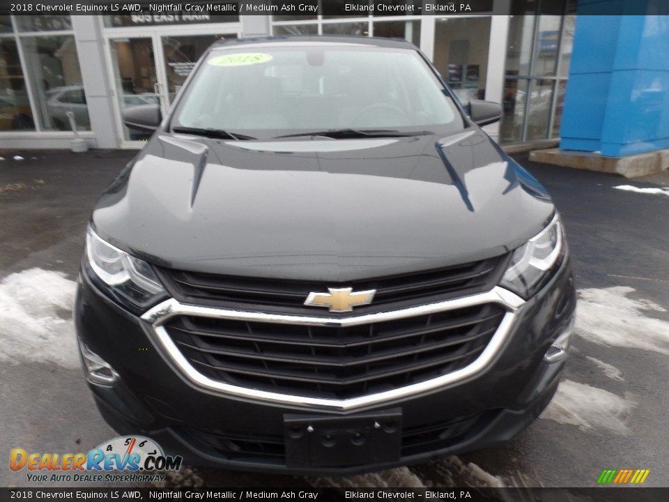 2018 Chevrolet Equinox LS AWD Nightfall Gray Metallic / Medium Ash Gray Photo #2