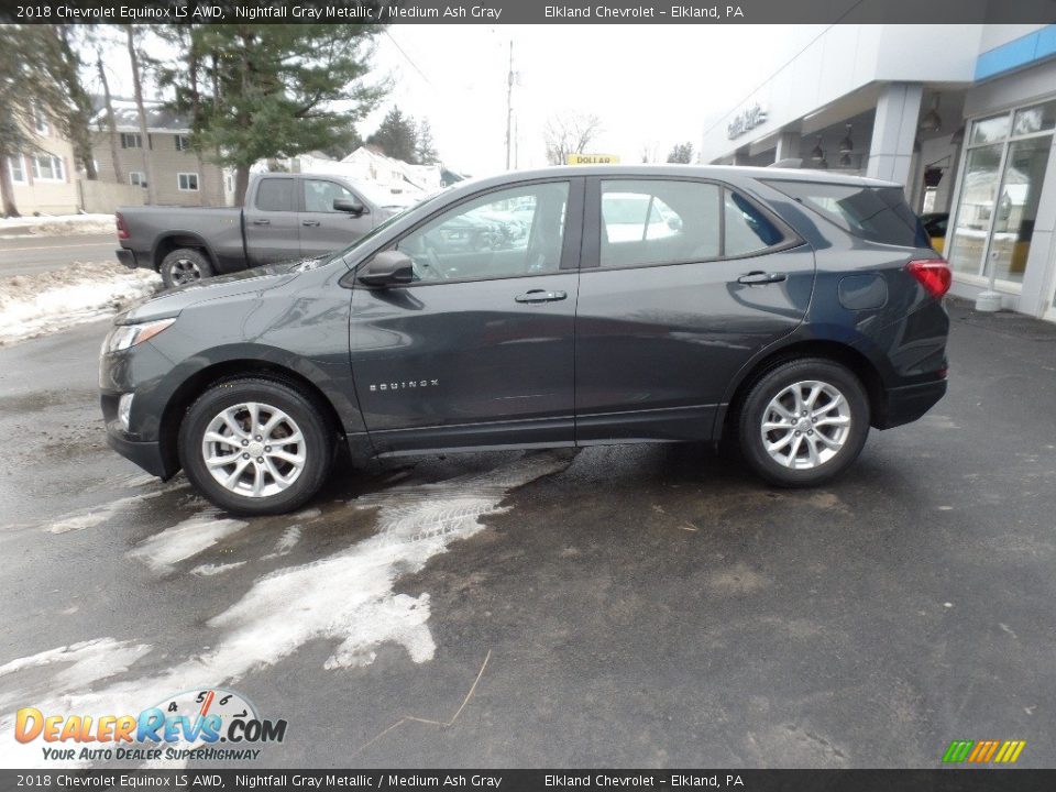 2018 Chevrolet Equinox LS AWD Nightfall Gray Metallic / Medium Ash Gray Photo #4