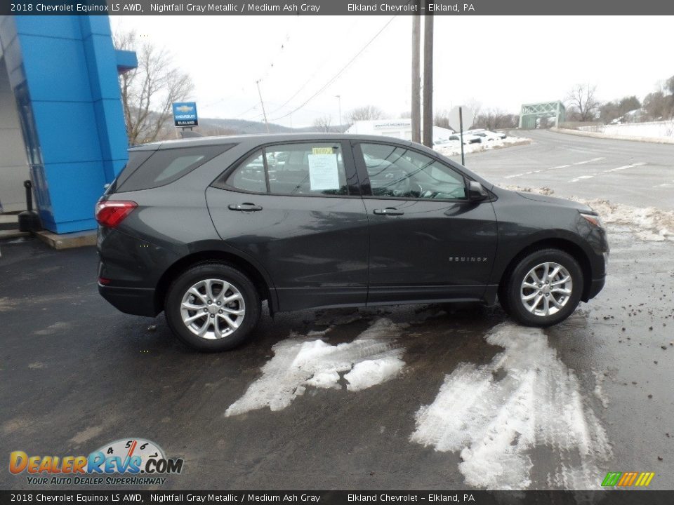 2018 Chevrolet Equinox LS AWD Nightfall Gray Metallic / Medium Ash Gray Photo #8