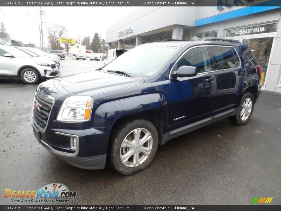 2017 GMC Terrain SLE AWD Dark Sapphire Blue Metallic / Light Titanium Photo #1