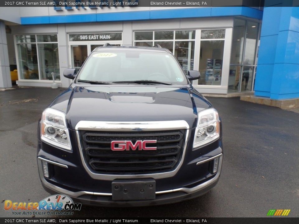 2017 GMC Terrain SLE AWD Dark Sapphire Blue Metallic / Light Titanium Photo #3