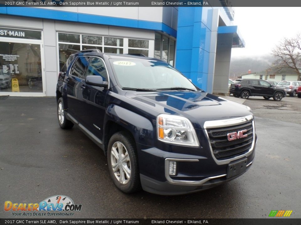 2017 GMC Terrain SLE AWD Dark Sapphire Blue Metallic / Light Titanium Photo #4