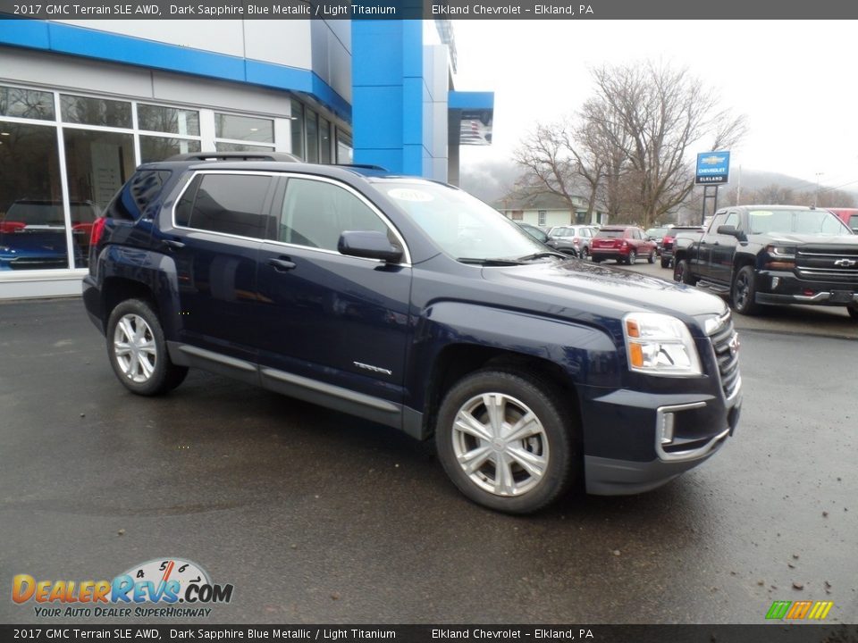 2017 GMC Terrain SLE AWD Dark Sapphire Blue Metallic / Light Titanium Photo #5