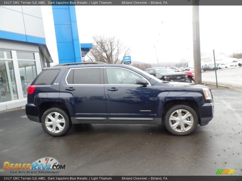 2017 GMC Terrain SLE AWD Dark Sapphire Blue Metallic / Light Titanium Photo #6