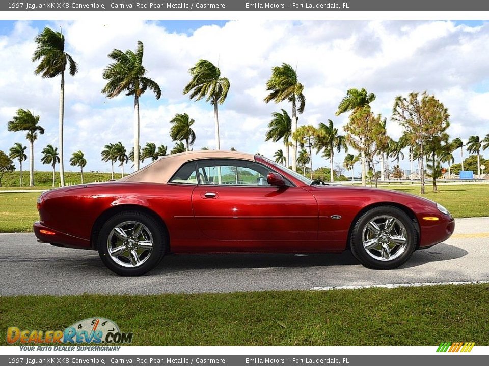 1997 Jaguar XK XK8 Convertible Carnival Red Pearl Metallic / Cashmere Photo #5